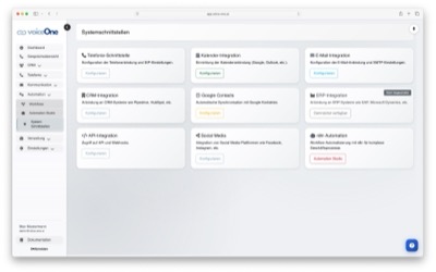 System-Schnittstellen Übersicht
